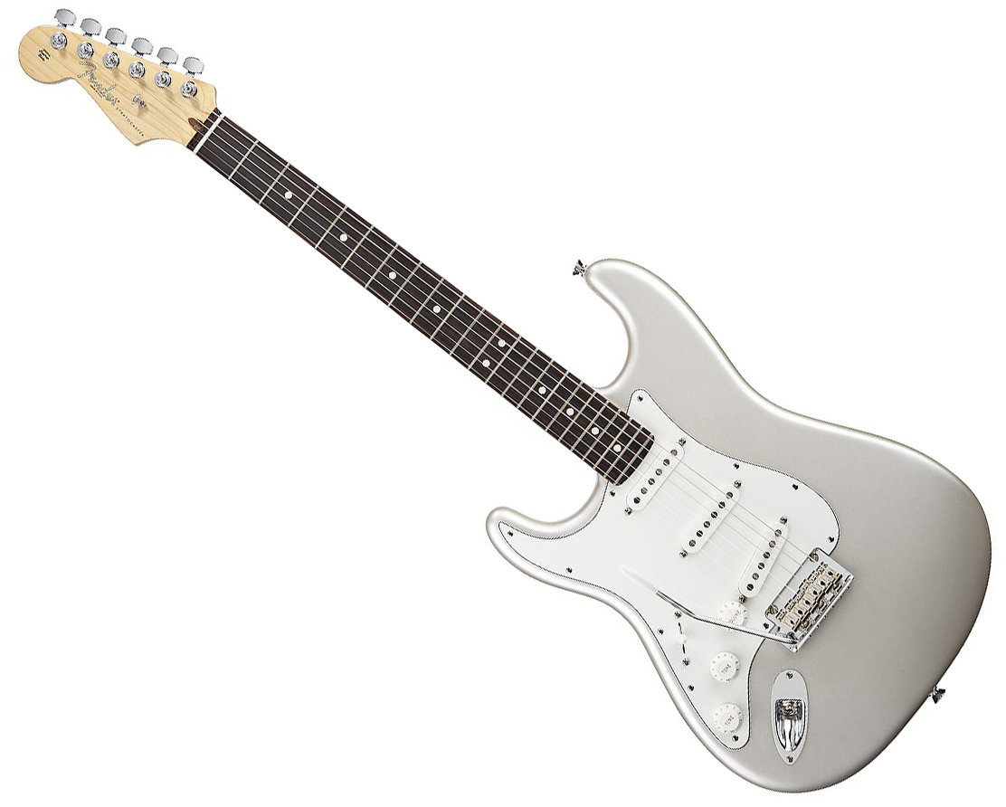 Linkshänder E-Gitarre Fender American Standard Stratocaster LH RW Blizzard Pearl