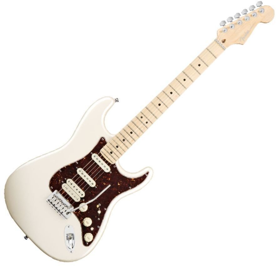 Elektrische gitaar Fender American Deluxe Strat HSS MN Olympic Pearl