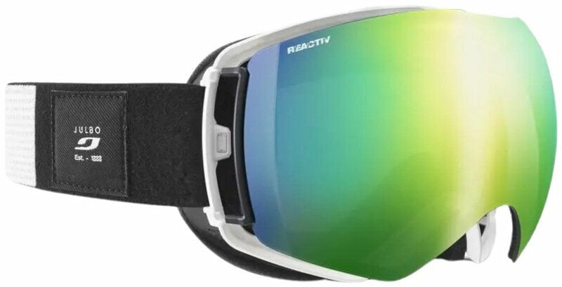 Ski Goggles Julbo Lightyear White/Black Reactiv 1-3 High Contrast Green Ski Goggles