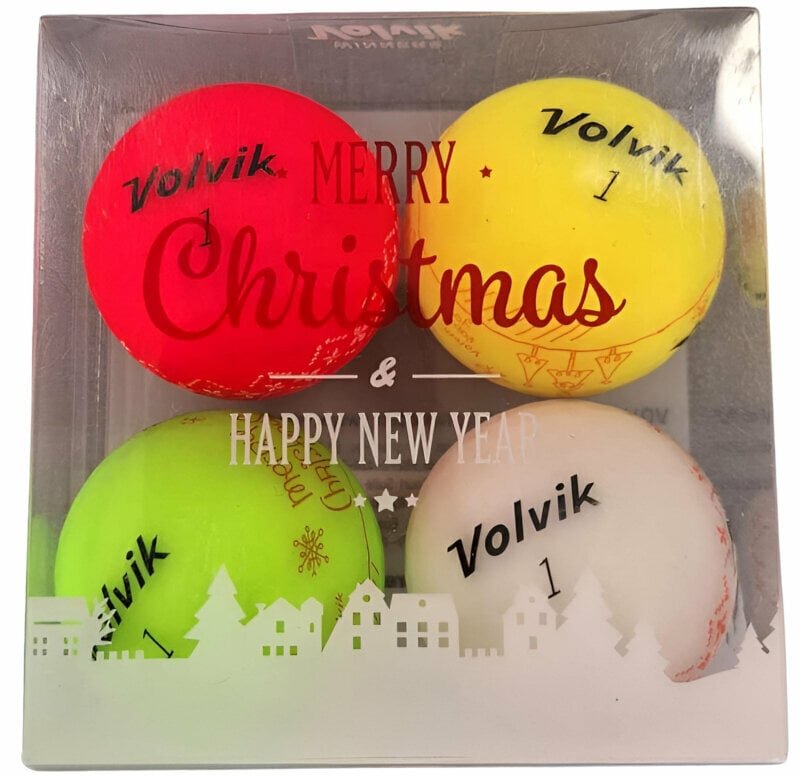 Golf žogice Volvik X-Mas Holiday 4 Pack Golf Balls