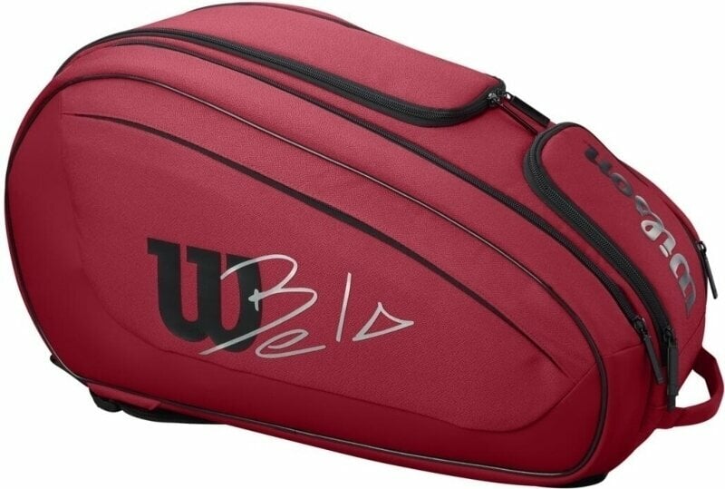 Teniška torba Wilson Bela DNA Super Tour Padel Bag Red Teniška torba