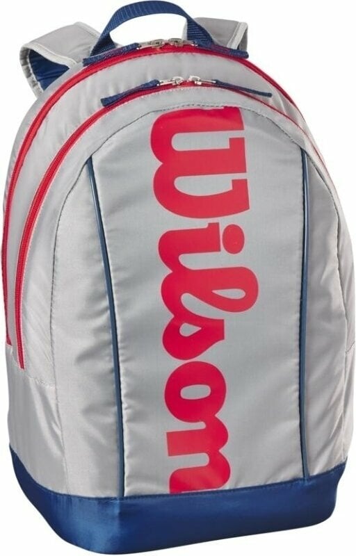 Tennis Bag Wilson Junior Backpack Light Grey/Red-Blue Tennis Bag
