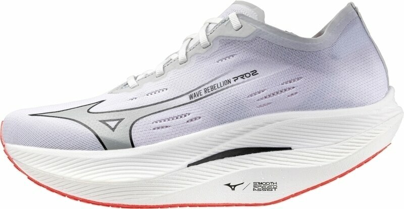 Road running shoes Mizuno Wave Rebellion Pro 2 White/Harbor/Mist Cayenne 42,5 Road running shoes