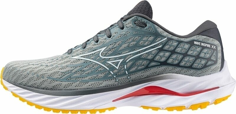 Road running shoes Mizuno Wave Inspire 20 Abyss/White/Citrus 42,5 Road running shoes