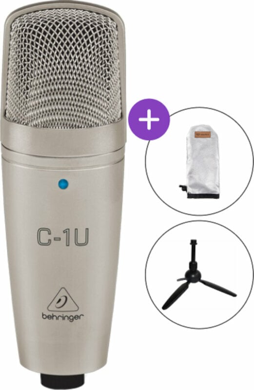 USB-s mikrofon Behringer C-1U USB SET
