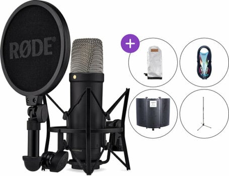 Studio Condenser Microphone Rode NT1 5th Generation Black SET Studio Condenser Microphone - 1