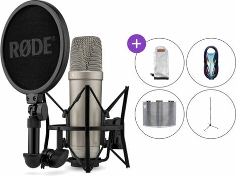 Condensatormicrofoon voor studio Rode NT1 5th Generation Silver SET Condensatormicrofoon voor studio - 1
