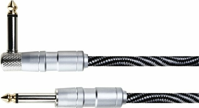 Nástrojový kabel Soundking BJJ060 Černá-Šedá 5 m Rovný - Lomený