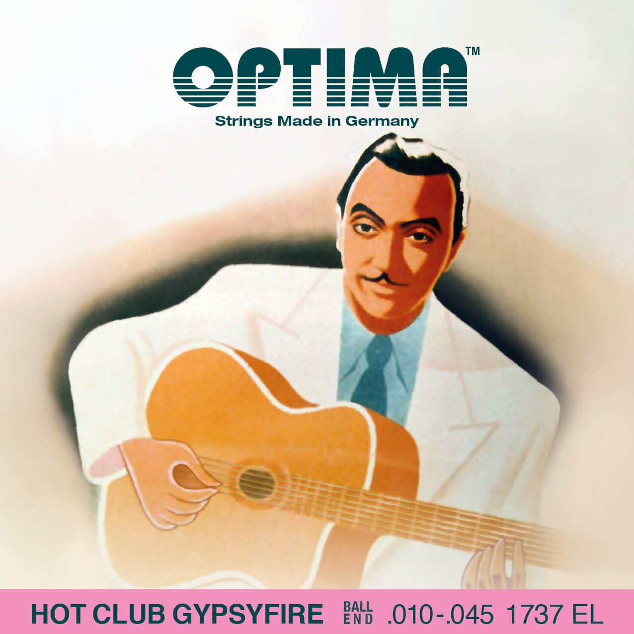 Akusztikus gitárhúrok Optima 1737.EL Hot Club Gypsyfire Ball End Extra Light