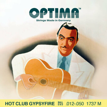Akusztikus gitárhúrok Optima 1737.M Hot Club Gypsyfire Ball End Medium - 1