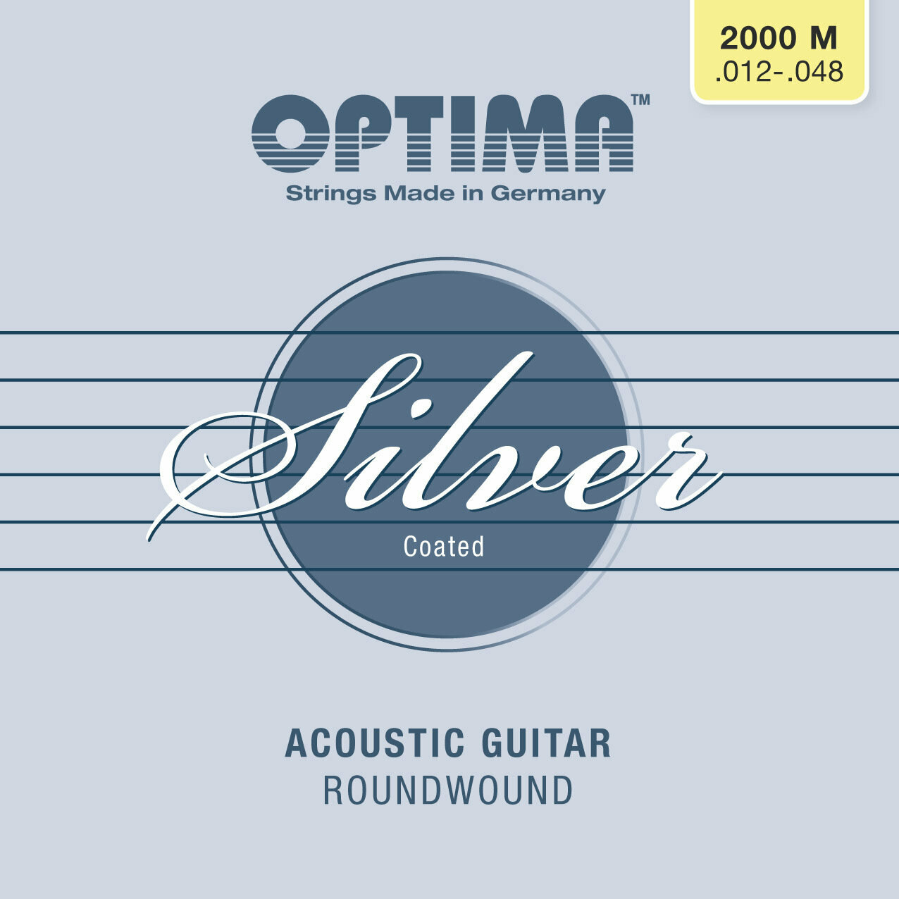 Struny pro akustickou kytaru Optima 2000.M Silver Acoustic Medium