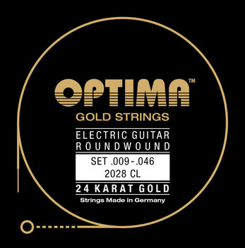 Elektromos gitárhúrok Optima 2028.CL 24K Gold Strings Custom Light - 1