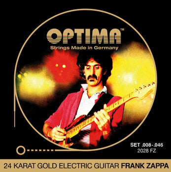 Struny do gitary elektrycznej Optima 2028.FZ 24K Gold Strings Frank Zappa Signature - 1