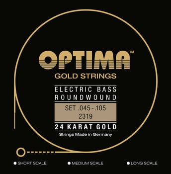 Струни за бас китара Optima 2319.L 24K Gold Strings Long Scale Medium Light - 1