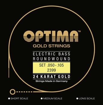 Cordes de basses Optima 2399.M 24K Gold Strings Medium Scale Medium - 1