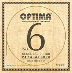 Nylon snaren voor klassieke gitaar Optima NO6.GNHT No.6 24K Gold High Nylon Nylon snaren voor klassieke gitaar