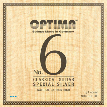 Nylonové struny pre klasickú gitaru Optima NO6.SCHTW No.6 Special Silver High Carbon Wound G3 - 1