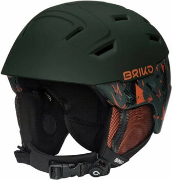 Ski Helmet Briko Storm X Matt Timber Green/Cutty Sark Green/Pomegranate Orange M/L Ski Helmet - 1