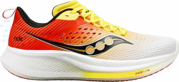 Silniční běžecká obuv Saucony Ride 17 Mens Shoes White/Vizigold 44 Silniční běžecká obuv - 1