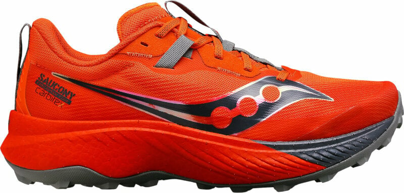Saucony Endorphin Edge Mens Shoes Pepper/Shadow 41 Chaussures de trail running Orange male