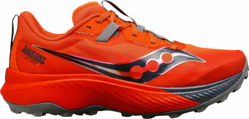 Saucony Endorphin Edge Mens Shoes Pepper/Shadow 42 Chaussures de trail running Orange male