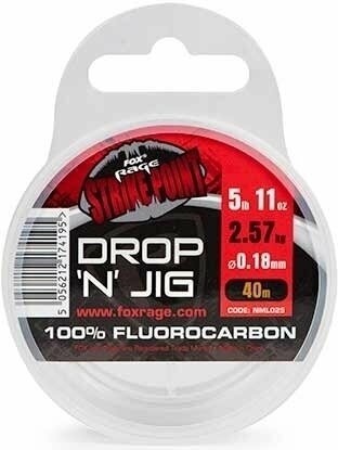 Fishing Line Fox Rage Strike Point Drop N Jig Fluorocarbon 0,22 mm 40 m 7,79 lb Line