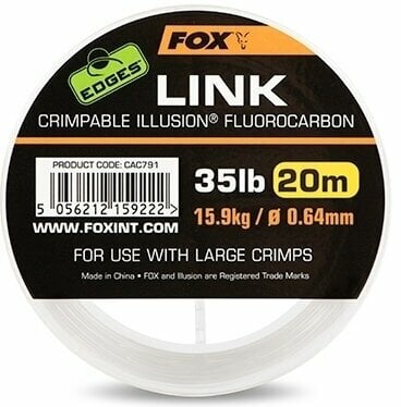 Fil de pêche Fox Edges Link Crimpable Illusion Fluorocarbon 0,53 mm 25 lbs 20 m Fil
