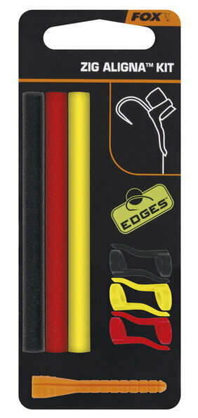 Fishing Clip, Peg, Swivel Fox Edges Zig Alignas Kit Black/Red/Yellow