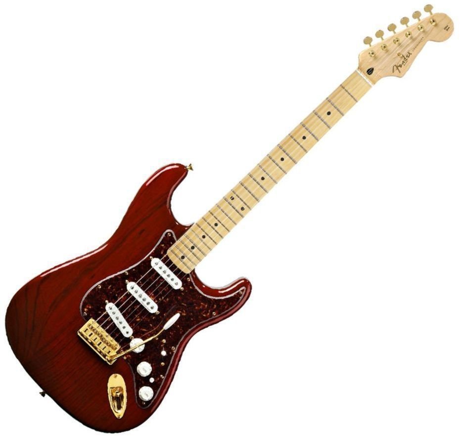 Fender Deluxe Players Strat MN Crimson Red Transparent - Muziker