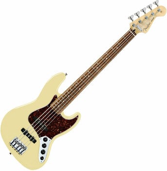 5-струнна бас китара Fender Deluxe Jazz Bass V RW Vintage White - 1
