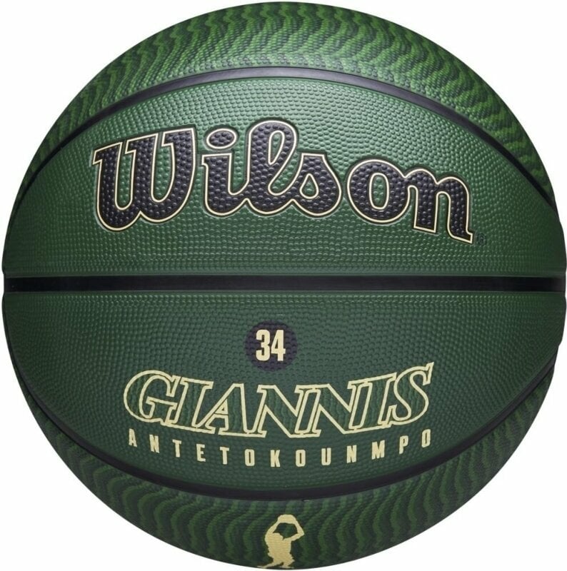 Wilson NBA Player Icon Outdoor Basketball Milwaukee Bucks 7 Green unisex