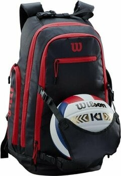 Acessórios para jogos de bola Wilson Indoor Volleyball Backpack Black/Red Mochila Acessórios para jogos de bola - 1