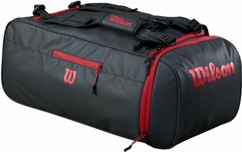 Tenisz táska Wilson Duffle Bag Black/Red Tenisz táska