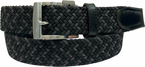 Pasovi Alberto Gürtel Multicolor Braided Belt Black/Grey 95 - 1