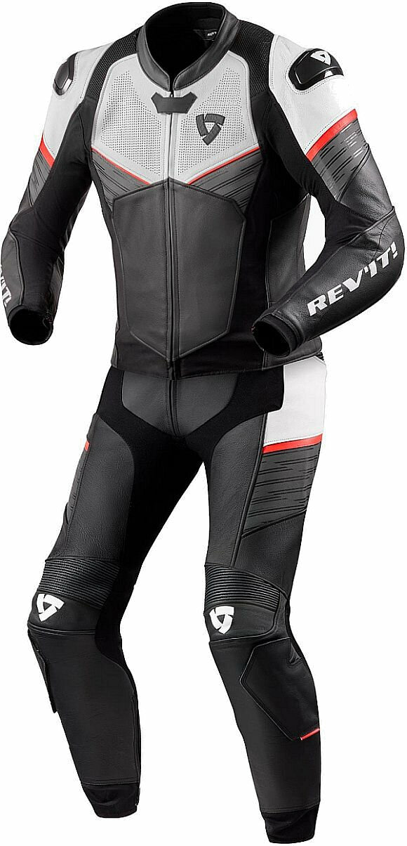 Dvoudílná moto kombinéza Rev'it! Combi Beta Black/White 46 Dvoudílná moto kombinéza