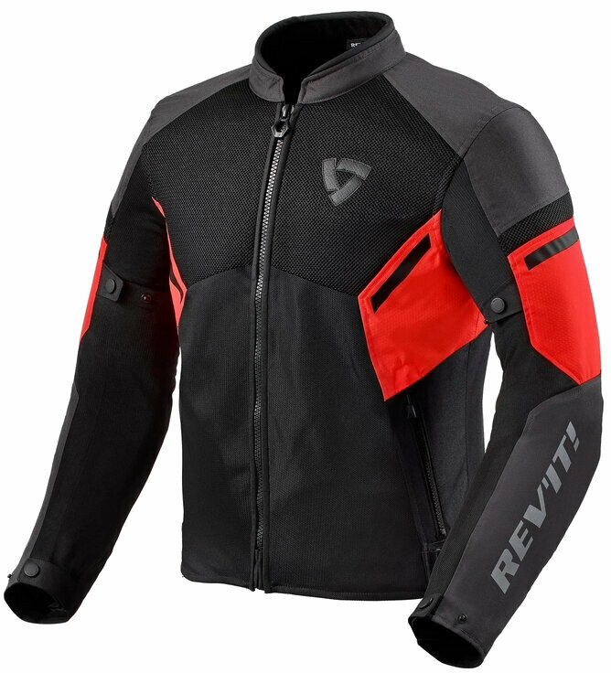 Giacca in tessuto Rev'it! Jacket GT-R Air 3 Black/Neon Red 3XL Giacca in tessuto
