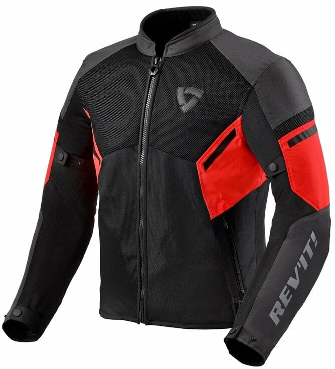 Textiele jas Rev'it! Jacket GT-R Air 3 Black/Neon Red S Textiele jas