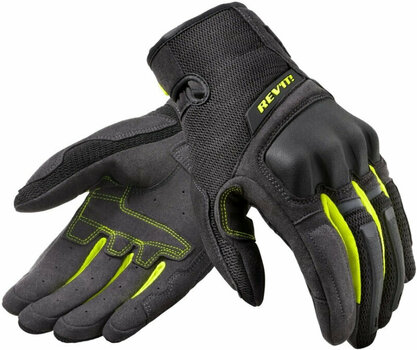 Motorcycle Gloves Rev'it! Volcano Black/Neon Yellow S Motorcycle Gloves - 1