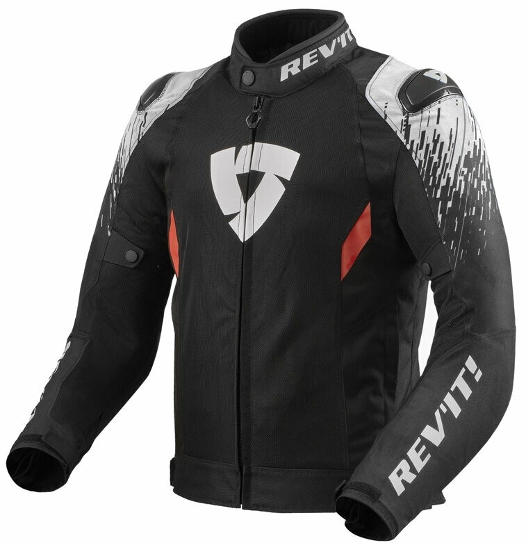Textiele jas Rev'it! Jacket Quantum 2 Air Black/White 3XL Textiele jas