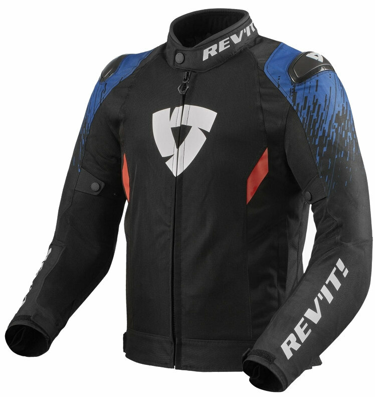 Textiljacke Rev'it! Jacket Quantum 2 Air Black/Blue L Textiljacke