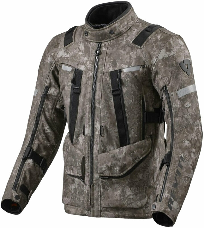 Giacca in tessuto Rev'it! Jacket Sand 4 H2O Camo Brown 4XL Giacca in tessuto