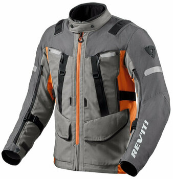 Textiele jas Rev'it! Jacket Sand 4 H2O Grey/Orange 3XL Textiele jas - 1