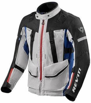 Giacca in tessuto Rev'it! Jacket Sand 4 H2O Silver/Blue 3XL Giacca in tessuto - 1