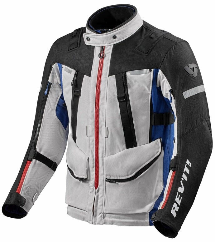 Giacca in tessuto Rev'it! Jacket Sand 4 H2O Silver/Blue L Giacca in tessuto