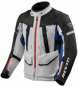 Giacca in tessuto Rev'it! Jacket Sand 4 H2O Silver/Blue XL Giacca in tessuto - 1