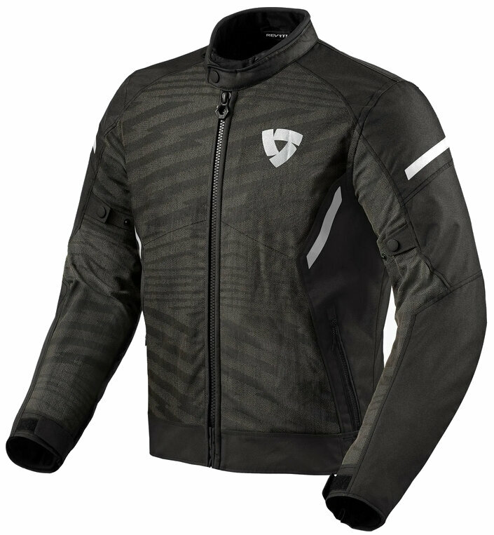 Textilná bunda Rev'it! Jacket Torque 2 H2O Black/White 3XL Textilná bunda