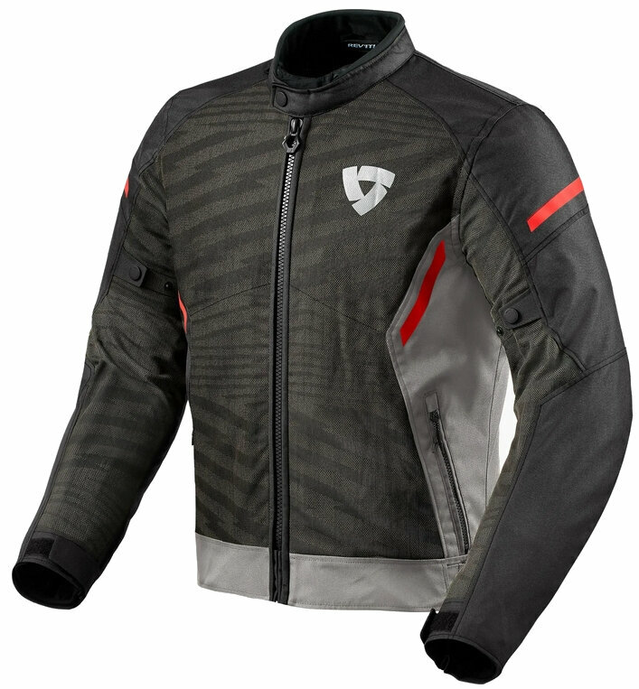 Tekstilna jakna Rev'it! Jacket Torque 2 H2O Grey/Red 3XL Tekstilna jakna