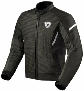 Textile Jacket Rev'it! Jacket Torque 2 H2O Black/White L Textile Jacket - 1