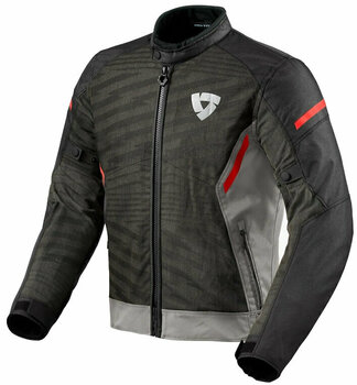 Textiele jas Rev'it! Jacket Torque 2 H2O Grey/Red 4XL Textiele jas - 1