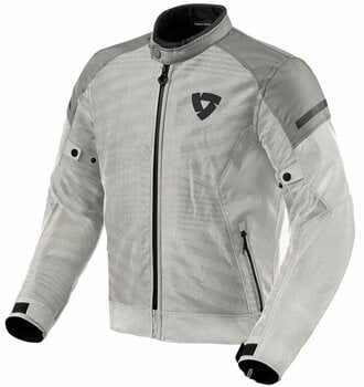 Textile Jacket Rev'it! Jacket Torque 2 H2O Silver/Grey L Textile Jacket - 1